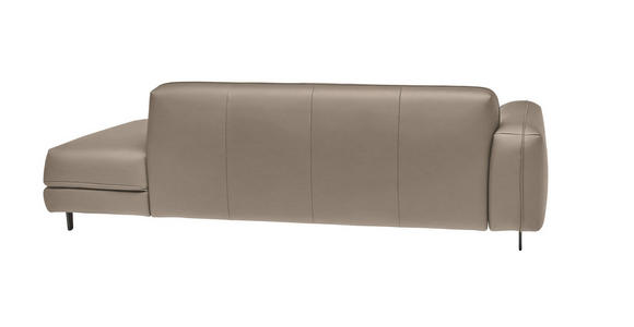 2,5-SITZER  in Echtleder Greige   - Greige/Anthrazit, Design, Leder/Metall (226/70/109cm) - Johann Jakob