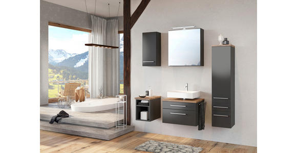 HÄNGESCHRANK 30/64/20 cm  - Alufarben/Graphitfarben, KONVENTIONELL, Holzwerkstoff/Metall (30/64/20cm) - Xora