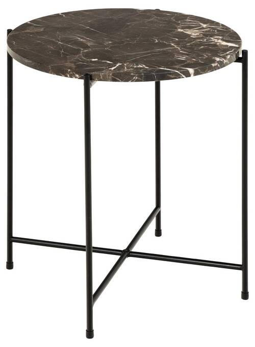 XXXL ODKLÁDACÍ STOLEK, hnědá, tmavě hnědá, kámen, 42/42/45 cm