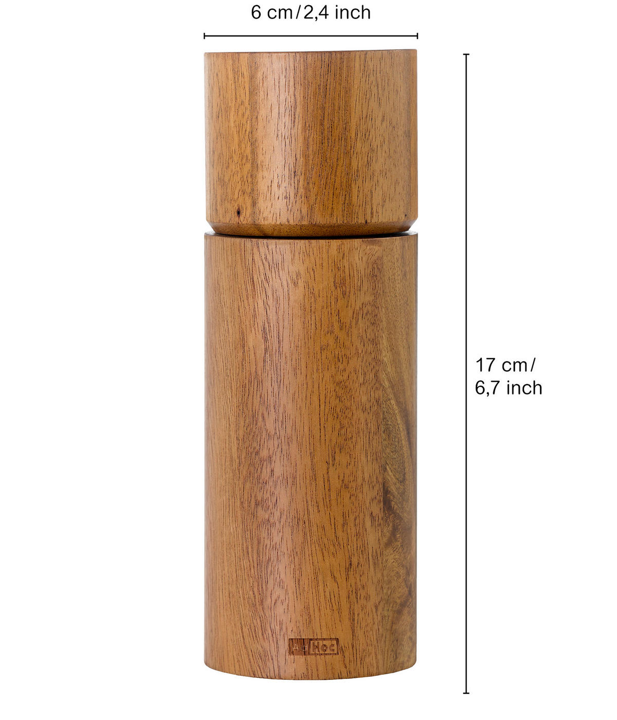 SALZ- ODER PFEFFERMÜHLE ACACIA  - Akaziefarben, Basics, Holz/Keramik (6/17/6cm) - AdHoc