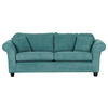 3-SITZER-SOFA Cord Petrol  - Dunkelbraun/Petrol, KONVENTIONELL, Holz/Textil (215/70/90cm) - home24