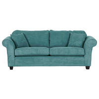 3-SITZER-SOFA in Cord Petrol  - Dunkelbraun/Petrol, Konventionell, Holz/Textil (215/70/90cm) - home24
