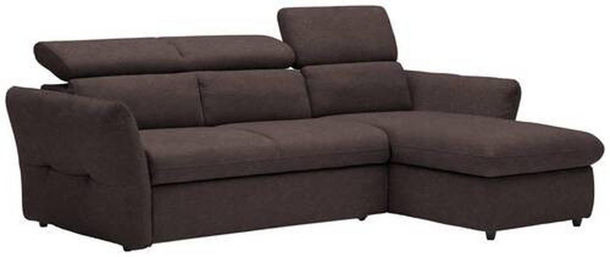 ECKSOFA in Mikrofaser Dunkelbraun  240/172 cm  - Dunkelbraun/Schwarz, Design, Kunststoff/Textil (240/172cm) - Stylife
