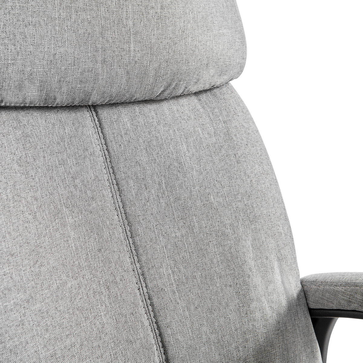 CHEFSESSEL Webstoff Grau, Schwarz  - Schwarz/Grau, Basics, Kunststoff/Textil (68/112-122/57cm) - Carryhome