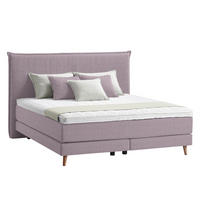 BOXSPRINGBETT 180/200 cm  in Flieder  - Eichefarben/Flieder, Design, Holzwerkstoff/Textil (180/200cm) - home24