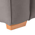 BIGSOFA  in Echtleder Grau  - Buchefarben/Grau, KONVENTIONELL, Leder/Holz (255/70/110cm) - Carryhome