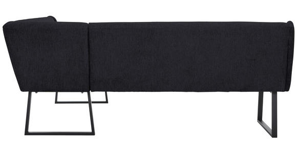 ECKBANK 237/159 cm Webstoff Schwarz - Schwarz, Design, Textil/Metall (237/159cm) - Novel