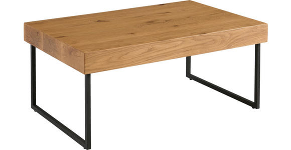 COUCHTISCH in Holz, Holzwerkstoff 100/65/42 cm  - Eichefarben/Schwarz, Design, Holz/Holzwerkstoff (100/65/42cm) - Carryhome