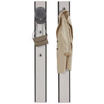 GARDEROBENPANEEL 2 Stück  in 19,6/170/3 cm  - Beige/Schwarz, KONVENTIONELL, Holzwerkstoff (19,6/170/3cm) - Voleo