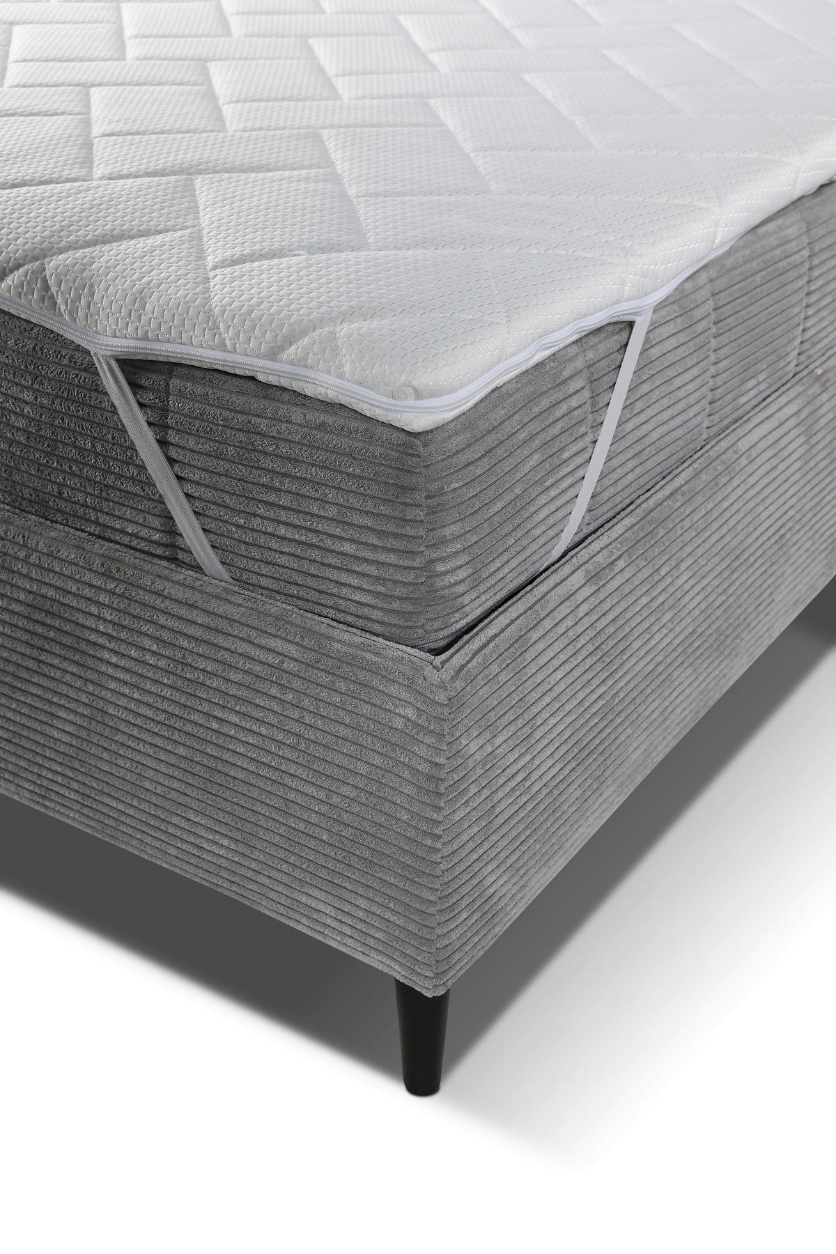 POLSTERBETT Matratze, Lattenrost 180/200 cm  in Grau  - Creme/Schwarz, LIFESTYLE, Holz/Textil (180/200cm) - Livetastic