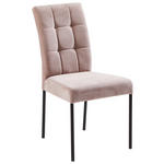 STUHL  in Eisen Webstoff Metall, Textil  - Schwarz/Altrosa, Design, Textil/Metall (46/91/61cm) - Xora