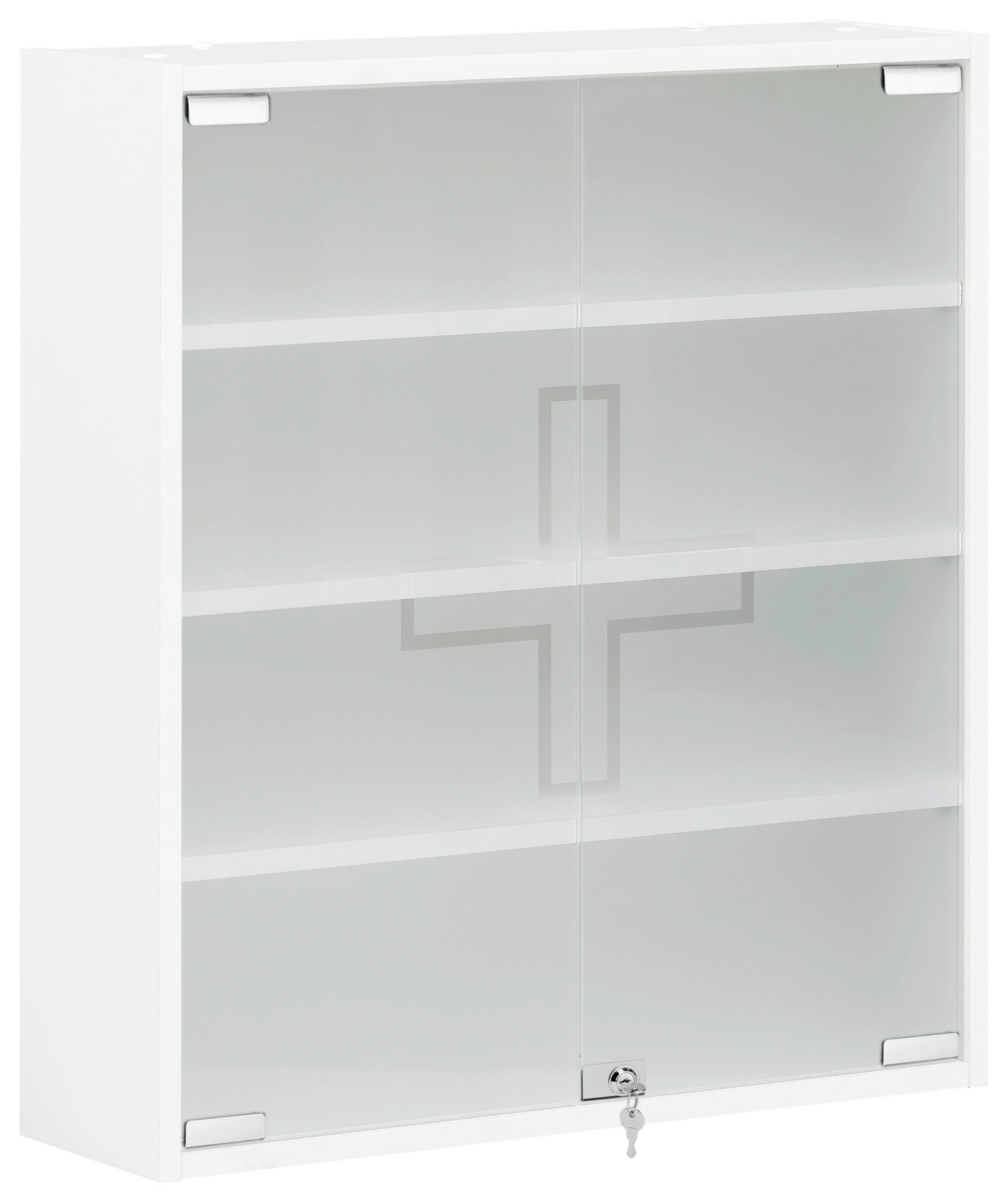 MEDIZINSCHRANK 64,2/71,4/19,6 cm  - Weiß, MODERN, Glas/Holzwerkstoff (64,2/71,4/19,6cm) - Stylife
