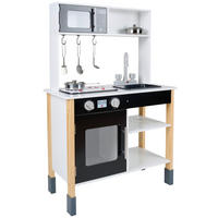 KINDERKÜCHE  - Schwarz/Naturfarben, Trend, Holzwerkstoff/Kunststoff (60/29,5/92cm) - My Baby Lou