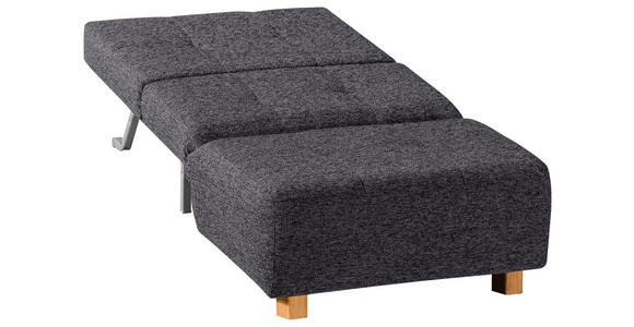 SCHLAFSESSEL Juice Flachgewebe Grau Fußauswahl, Stoffauswahl, Liegefunktion  - Naturfarben/Grau, Design, Holz/Textil (85/92/102cm) - Novel