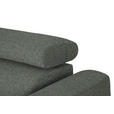 ECKSOFA in Struktur Grau 205/280 cm - Schwarz/Grau, Design, Textil/Metall (205/280cm) - Xora