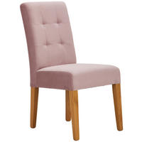 STUHL in Holz, Textil Rosa, Eichefarben  - Eichefarben/Rosa, LIFESTYLE, Holz/Textil (42/95/57cm) - Carryhome