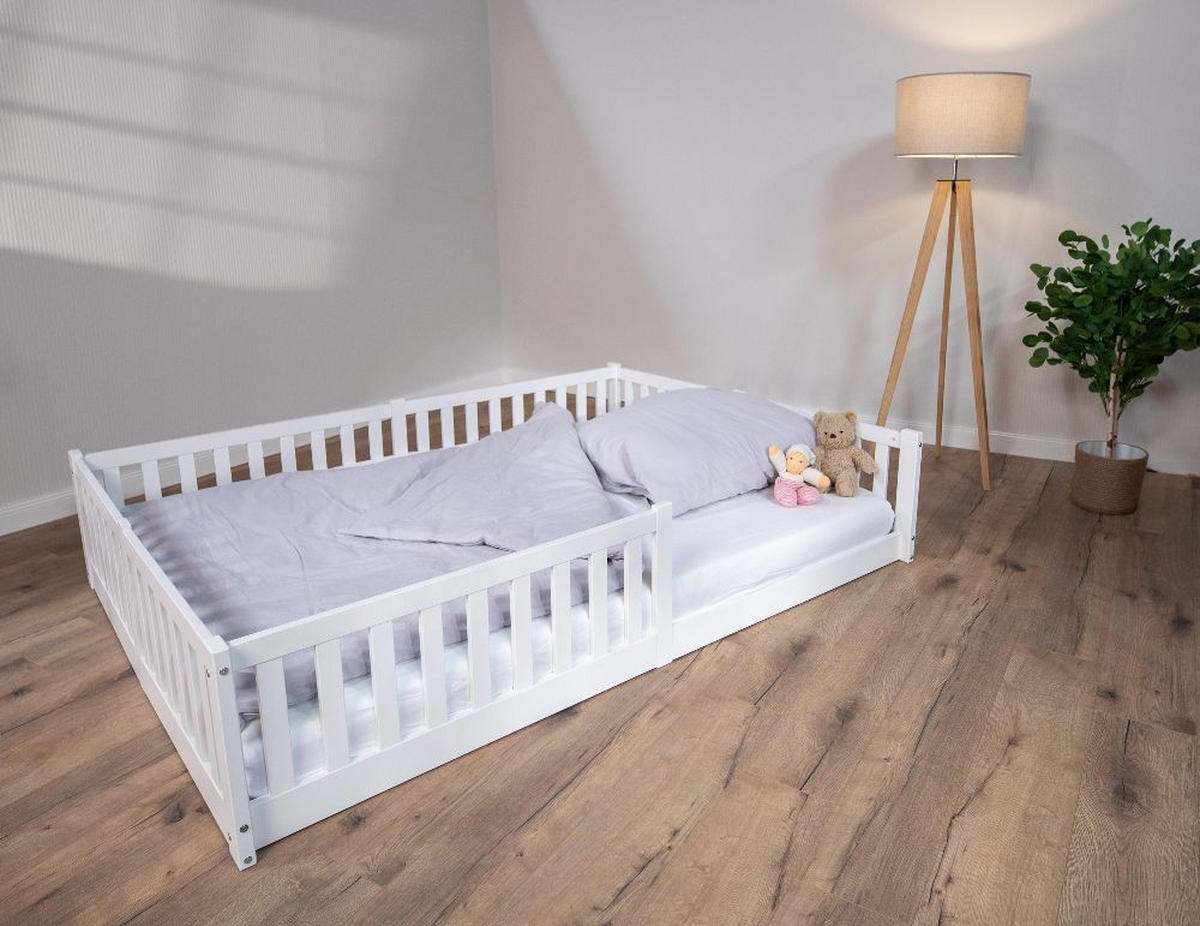 HAUSBETT  - Weiß, Basics, Holz (140/200/161cm) - tiSsi