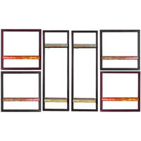 WANDREGALSET 135/75/25 cm  - Multicolor/Schwarz, Design, Holz/Metall (135/75/25cm) - MID.YOU