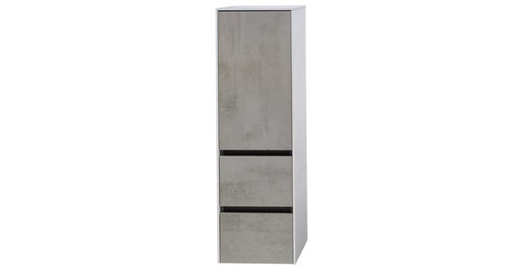 MIDISCHRANK 37/121/33 cm - Hellgrau, Design, Glas/Holzwerkstoff (37/121/33cm) - Dieter Knoll
