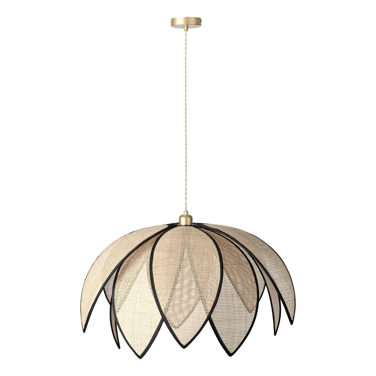 HÄNGELEUCHTE 67/146,5 cm  - Beige, Basics, Holz/Metall (67/146,5cm) - Osram