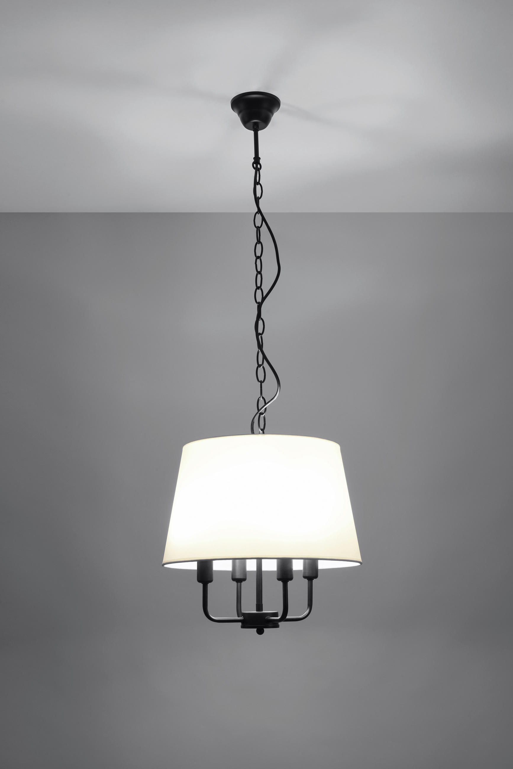 PENDELLEUCHTE 37,5/37,5/110 cm  - Goldfarben/Schwarz, KONVENTIONELL, Metall (37,5/37,5/110cm)
