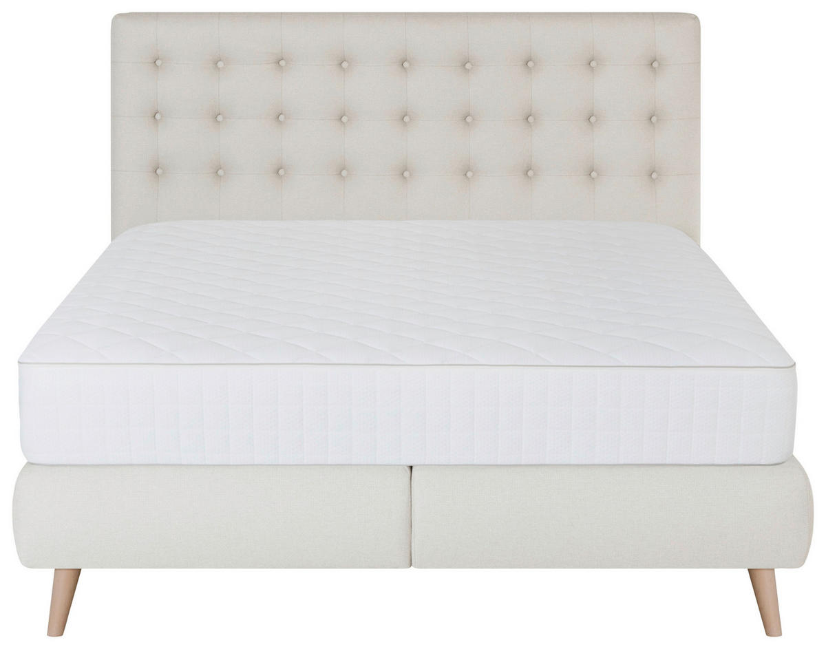 BOXSPRINGBETT 140/200 cm  in Beige  - Beige, Design, Holz/Textil (140/200cm) - Carryhome