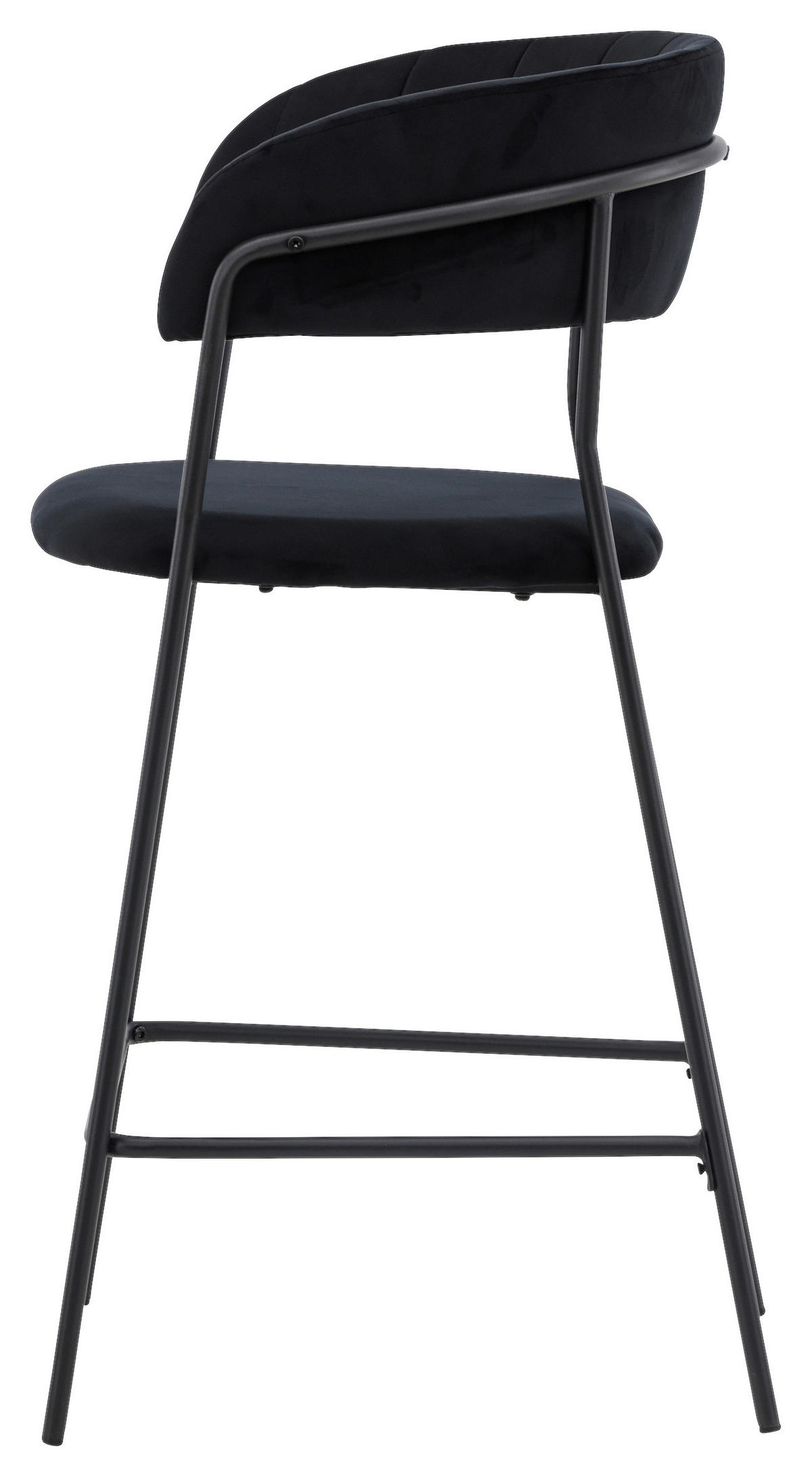 BARHOCKER-SET in Schwarz  - Schwarz, Design, Textil/Metall (53/97/49cm) - Livetastic