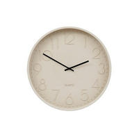 Ceas De Perete 50/50/4.8 cm   - alb, Basics, plastic/sticlă (50/50/4.8cm)