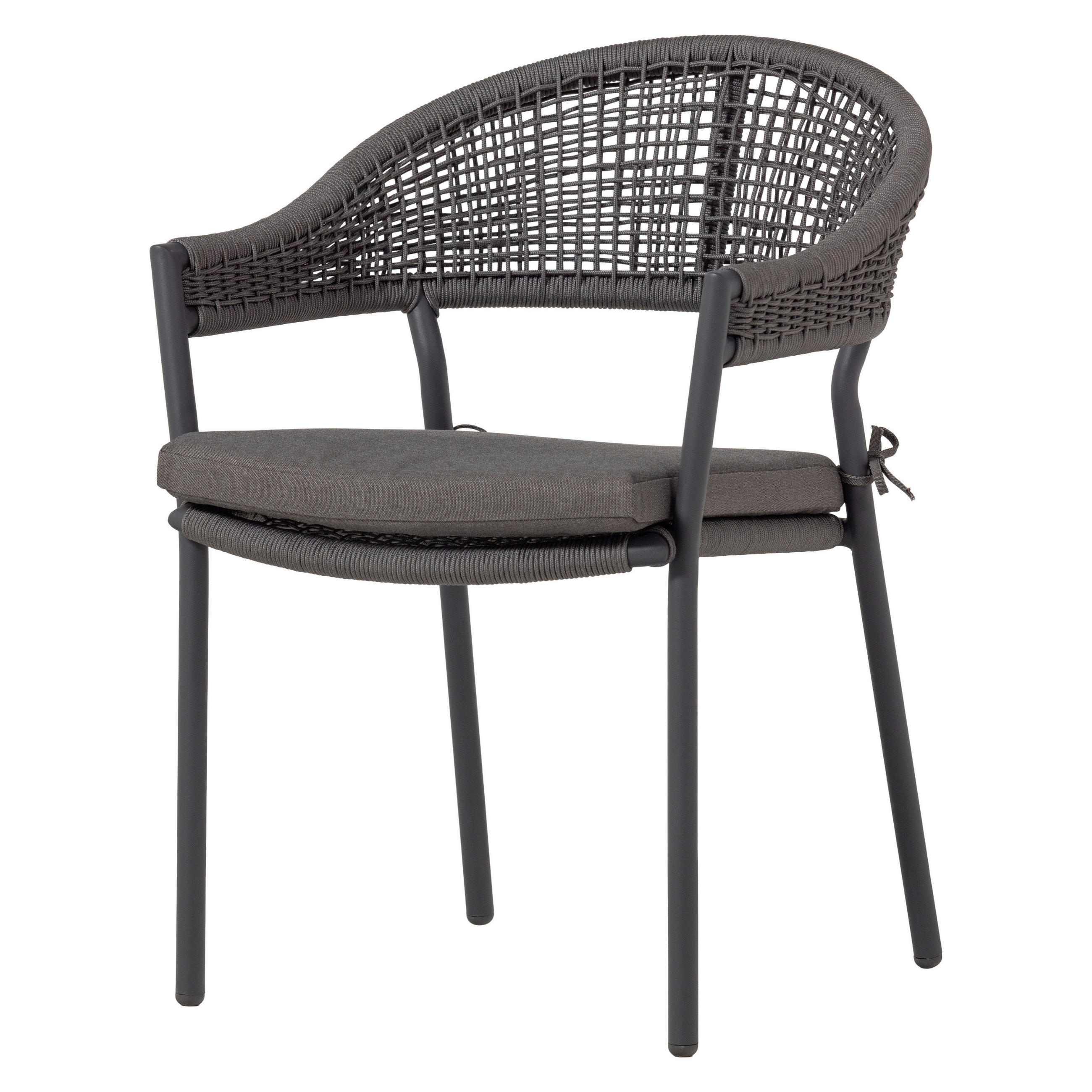 GARTENSTUHL Metall, Kunststoff Braun  - Braun, MODERN, Kunststoff/Textil (65/82/58cm) - Livetastic