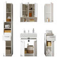 BADEZIMMER  in  - Chromfarben/Schwarz, Basics, Holzwerkstoff/Kunststoff (166/196/33cm) - Xora