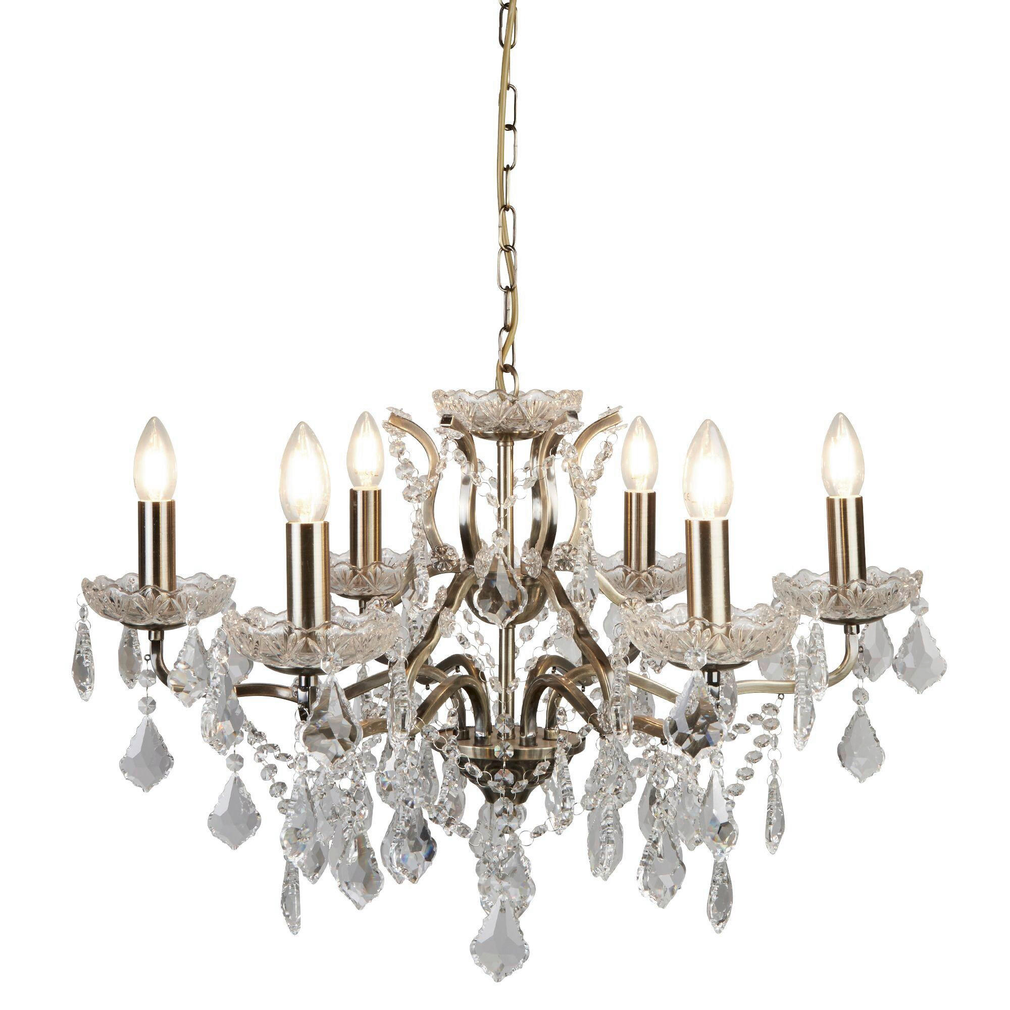KRISTALL-HÄNGELEUCHTE 70/43 cm   - Klar, Design, Glas/Metall (70/43cm)