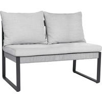 2-SITZER-BANK 110/85/75 cm  in Anthrazit, Hellgrau  - Anthrazit/Hellgrau, Design, Textil/Metall (110/85/75cm) - Stern