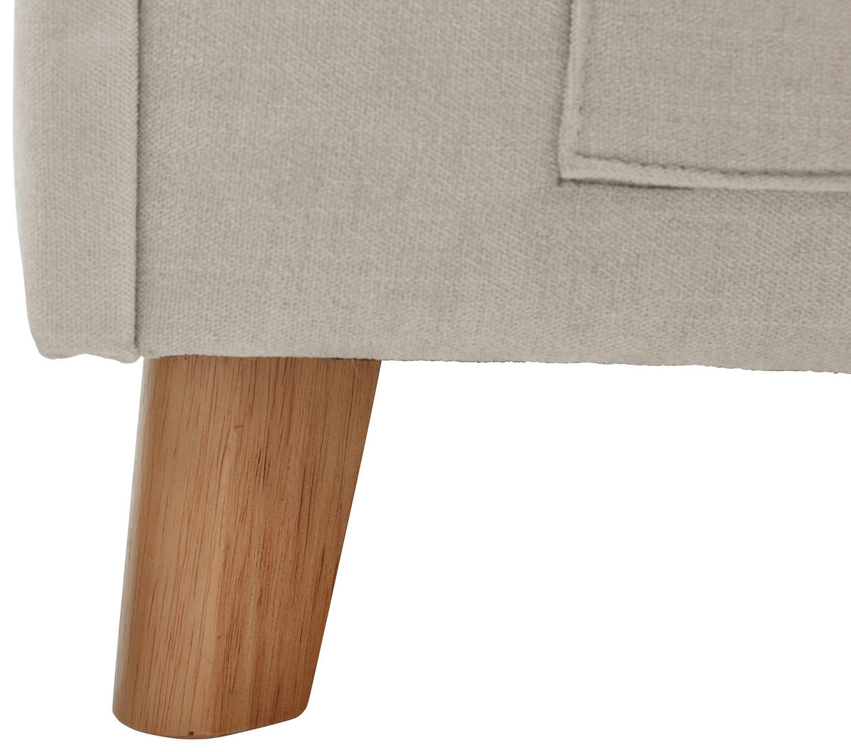POLSTERBETT 140/200 cm  in Beige  - Eichefarben/Birkefarben, Konventionell, Holz/Textil (140/200cm) - home24