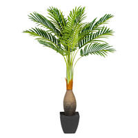 KUNSTPFLANZE Palme 100 cm  - Schwarz/Braun, Design, Kunststoff (100cm) - P & B