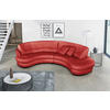 ECKSOFA BRETANIA in Lederlook Echtleder Rot  300/113 cm  - Rot/Schwarz, Design, Leder/Kunststoff (300/113cm) - Livetastic