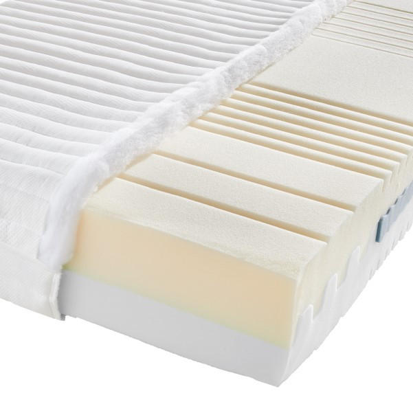 KALTSCHAUMMATRATZE 90/190 cm Höhe ca. 20 cm  - Weiß, Basics, Textil (90/190cm) - Sleeptex