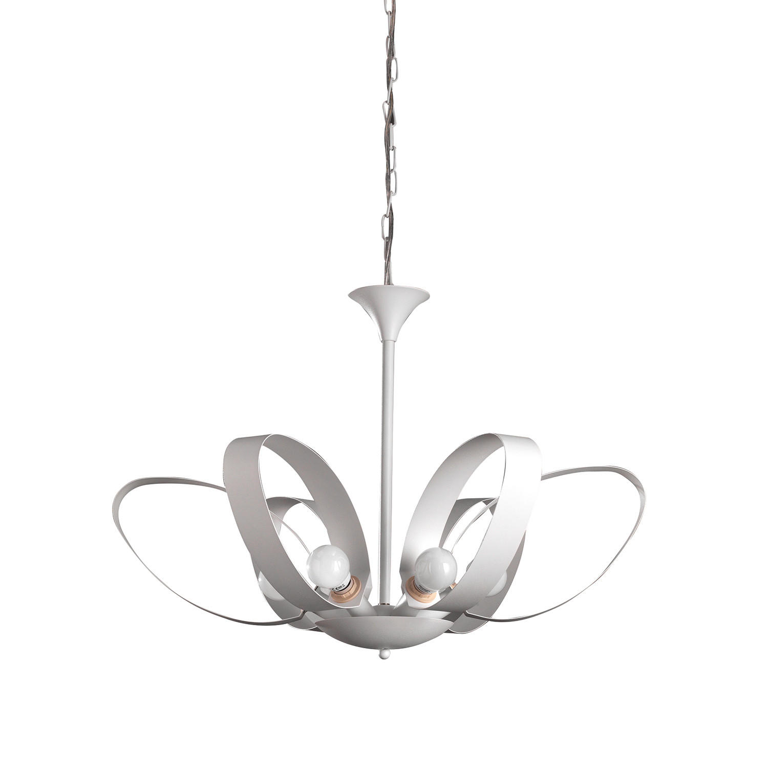 KRONLEUCHTER 65/110 cm - Weiß, Design, Metall (65/110cm)