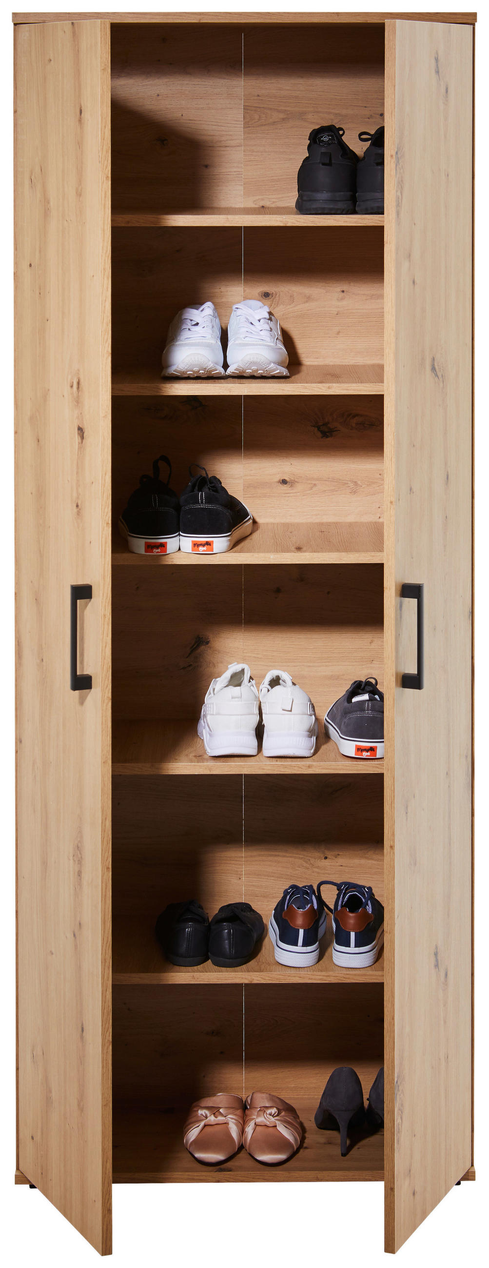 MEHRZWECKSCHRANK 70/179/33,5 cm  in Eichefarben  - Eichefarben/Schwarz, KONVENTIONELL, Holzwerkstoff/Kunststoff (70/179/33,5cm) - Xora