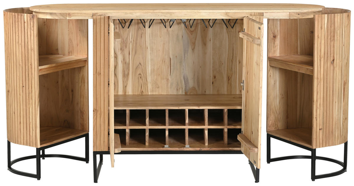KÜCHENINSEL 180/105/50 cm  in Naturfarben  - Naturfarben, Design, Holz/Metall (180/105/50cm) - Livetastic