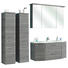 MIDISCHRANK Graphitfarben - Chromfarben/Graphitfarben, Design, Glas/Metall (60/141/33cm) - Xora