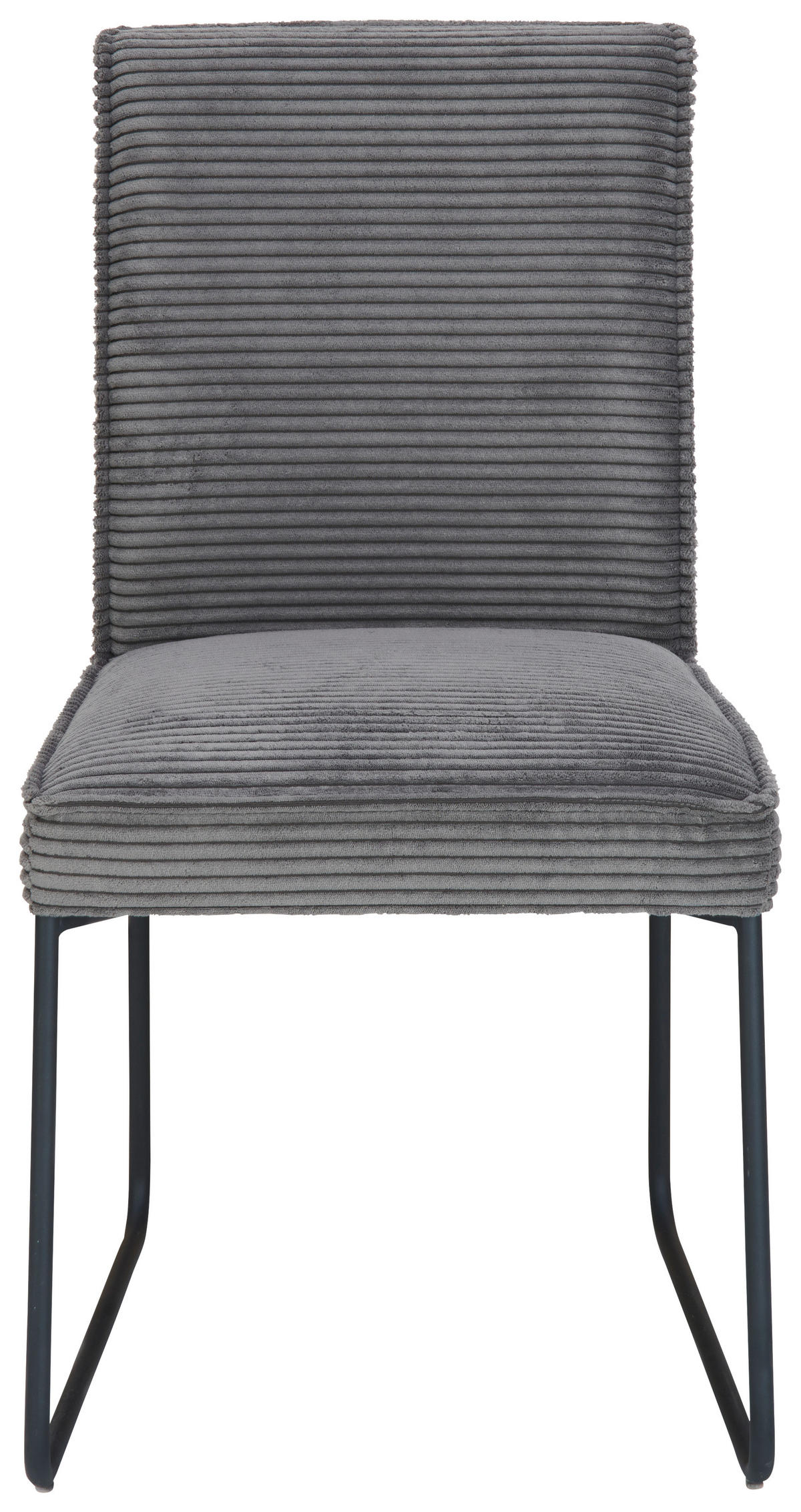 STUHL - Dunkelgrau/Schwarz, MODERN, Textil/Metall (48/62/87,5cm) - Livetastic