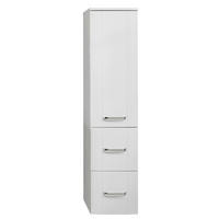 MIDISCHRANK 30/130/38 cm  - Chromfarben/Weiß Hochglanz, MODERN, Glas/Holzwerkstoff (30/130/38cm) - Sadena