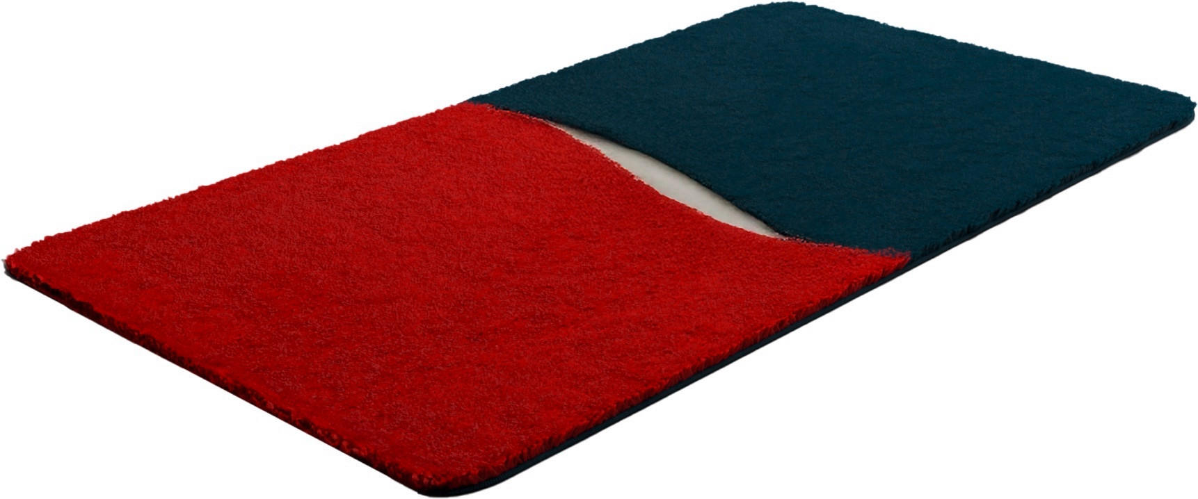BADEMATTE Rot 70/120 cm  - Rot, Basics, Kunststoff/Textil (70/120cm) - Grund