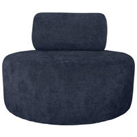SESSEL in Struktur Dunkelblau  - Schwarz/Dunkelblau, Basics, Textil/Metall (88/70/88cm) - Livetastic