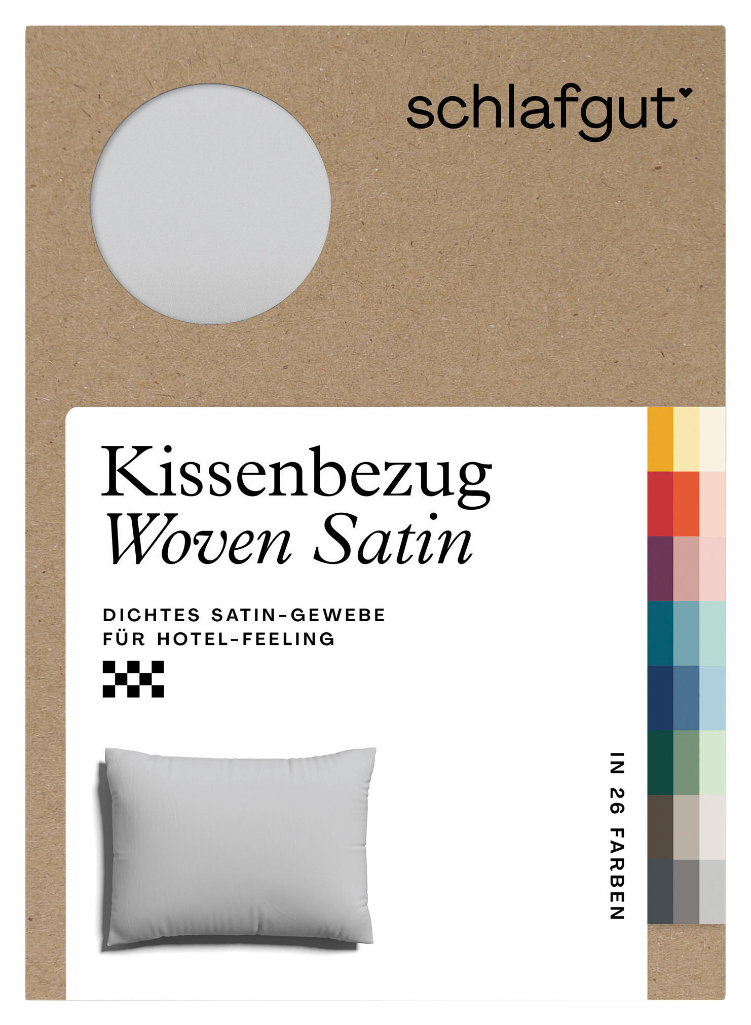 KOPFPOLSTERBEZUG WOVEN SATIN 70/90 cm  - Hellgrau, Basics, Textil (70/90cm) - Schlafgut