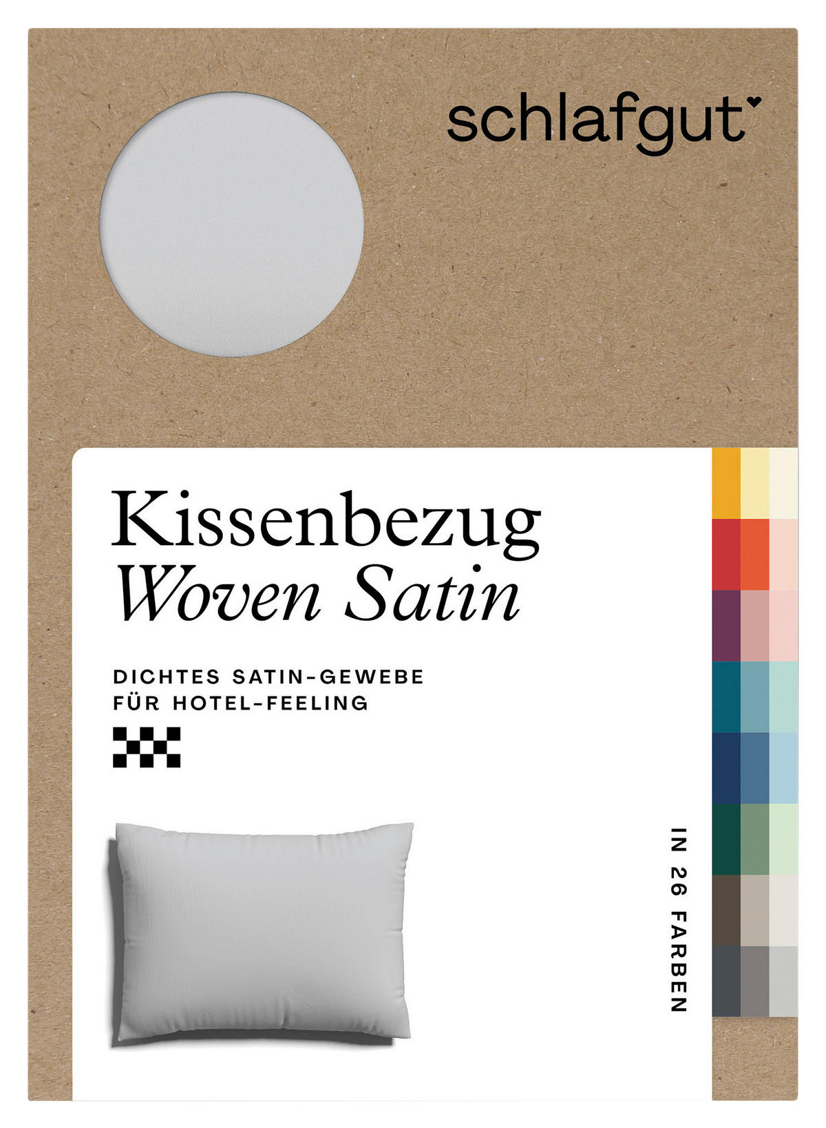 KOPFPOLSTERBEZUG WOVEN SATIN 70/90 cm  - Hellgrau, Basics, Textil (70/90cm) - Schlafgut