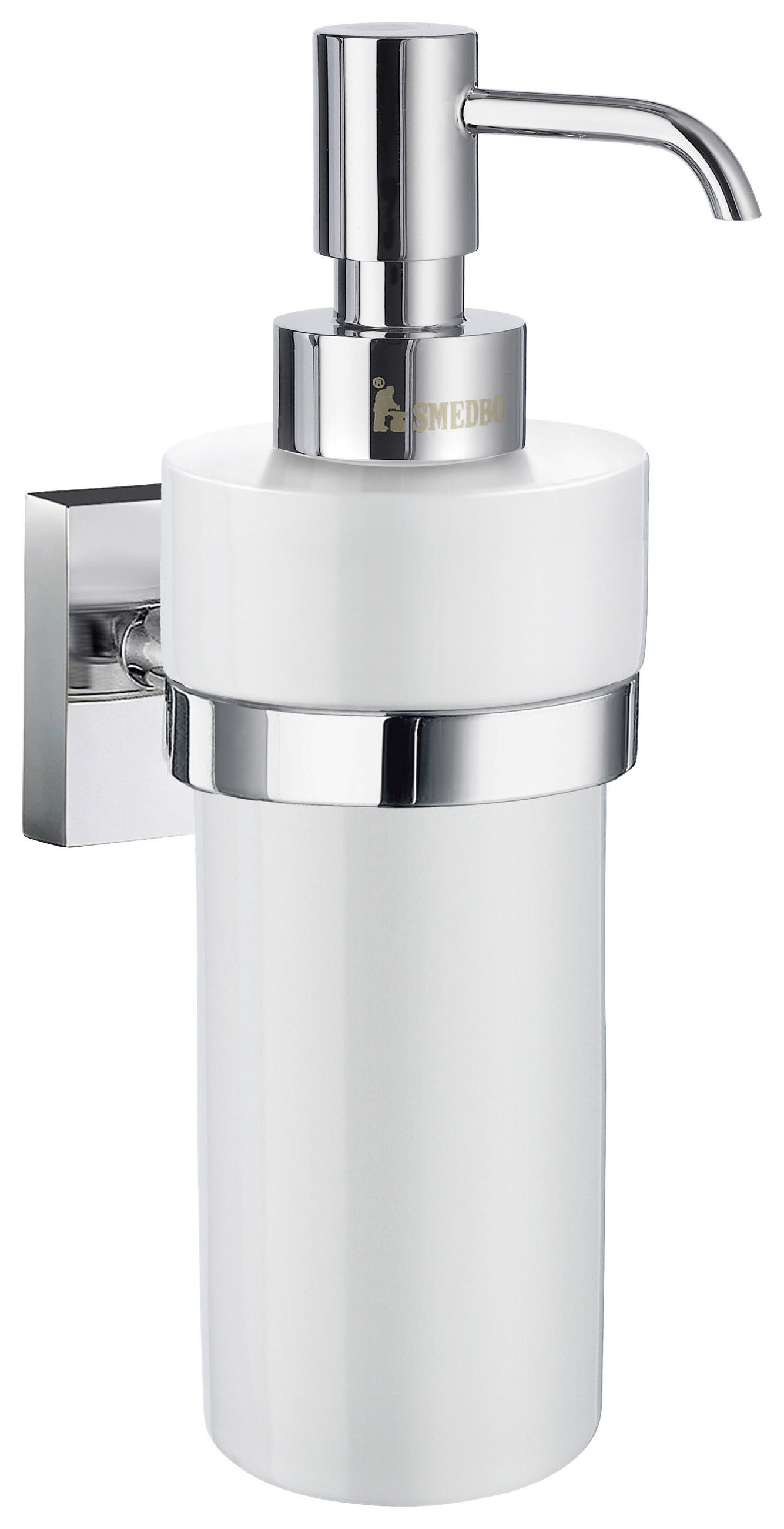 SEIFENSPENDER House  - Chromfarben/Weiß, Basics, Keramik/Metall (6/18/8,4cm) - Smedbo