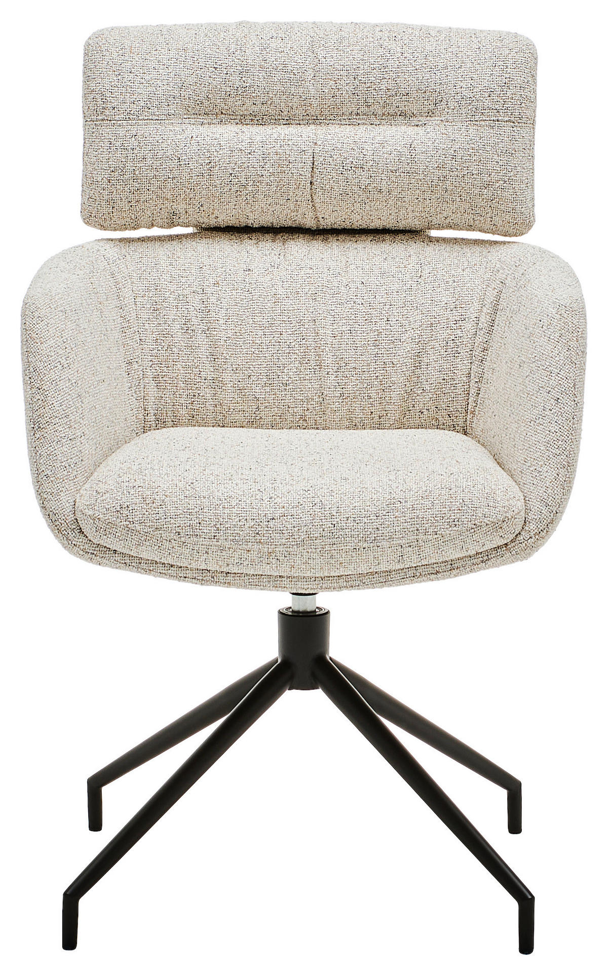 KAROSSZÉK fekete, bézs  - bézs/fekete, Design, textil/fém (62/92/65cm) - Dieter Knoll