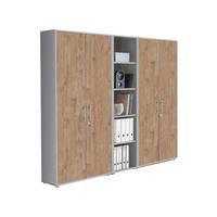 AKTENSCHRANK Grau, Eichefarben  - Eichefarben/Grau, MODERN, Holzwerkstoff (212,9/185,6/33cm) - MID.YOU