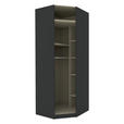 ECKSCHRANKKORPUS 91,1/242,2/91,1 cm  - Anthrazit, KONVENTIONELL, Holzwerkstoff (91,1/242,2/91,1cm) - Hom`in